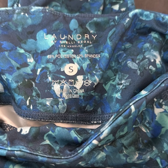 Laundry by Shelli Segal blue print leggings size small - Picture 4 of 11